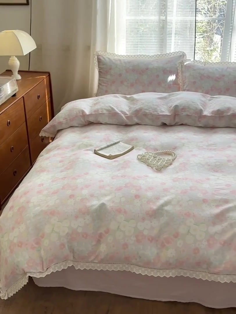 池羽双层纱四件套：少女心爆棚的柔软梦境，真实体验告诉你值不值