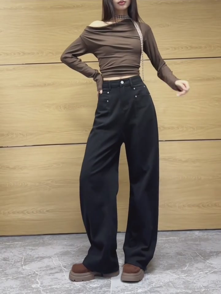 救命！这条加绒阔腿裤让我在冬天也能当辣妹！🔥