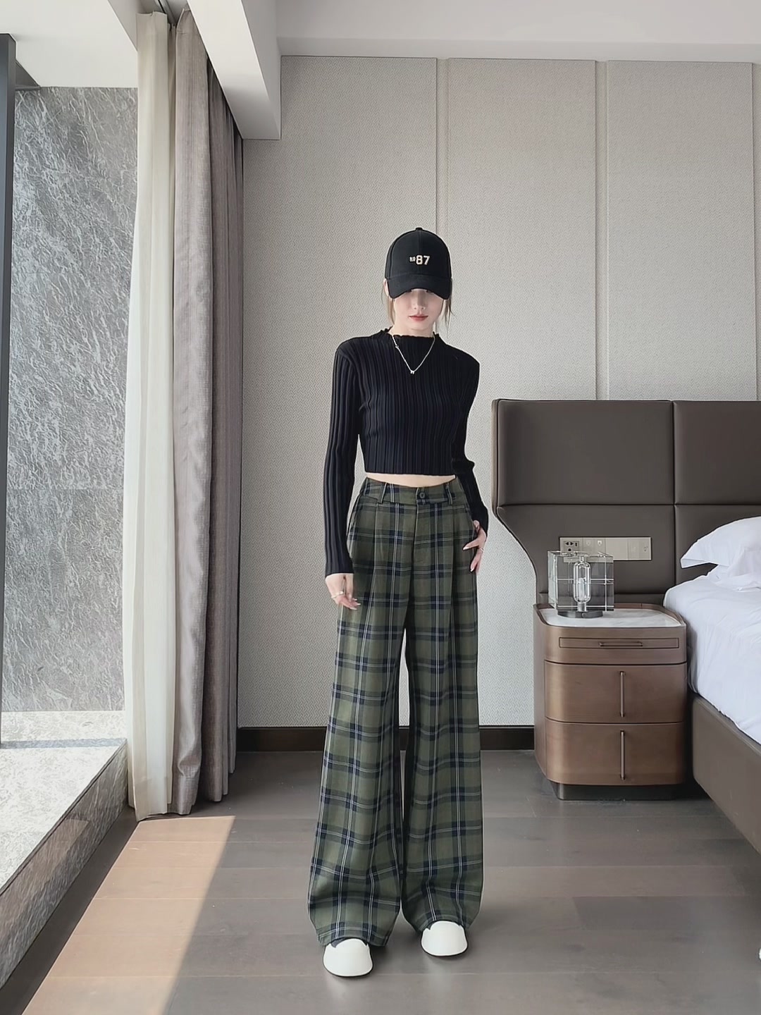 复古绿格子裤：2026年第一场“毛呢冒险”