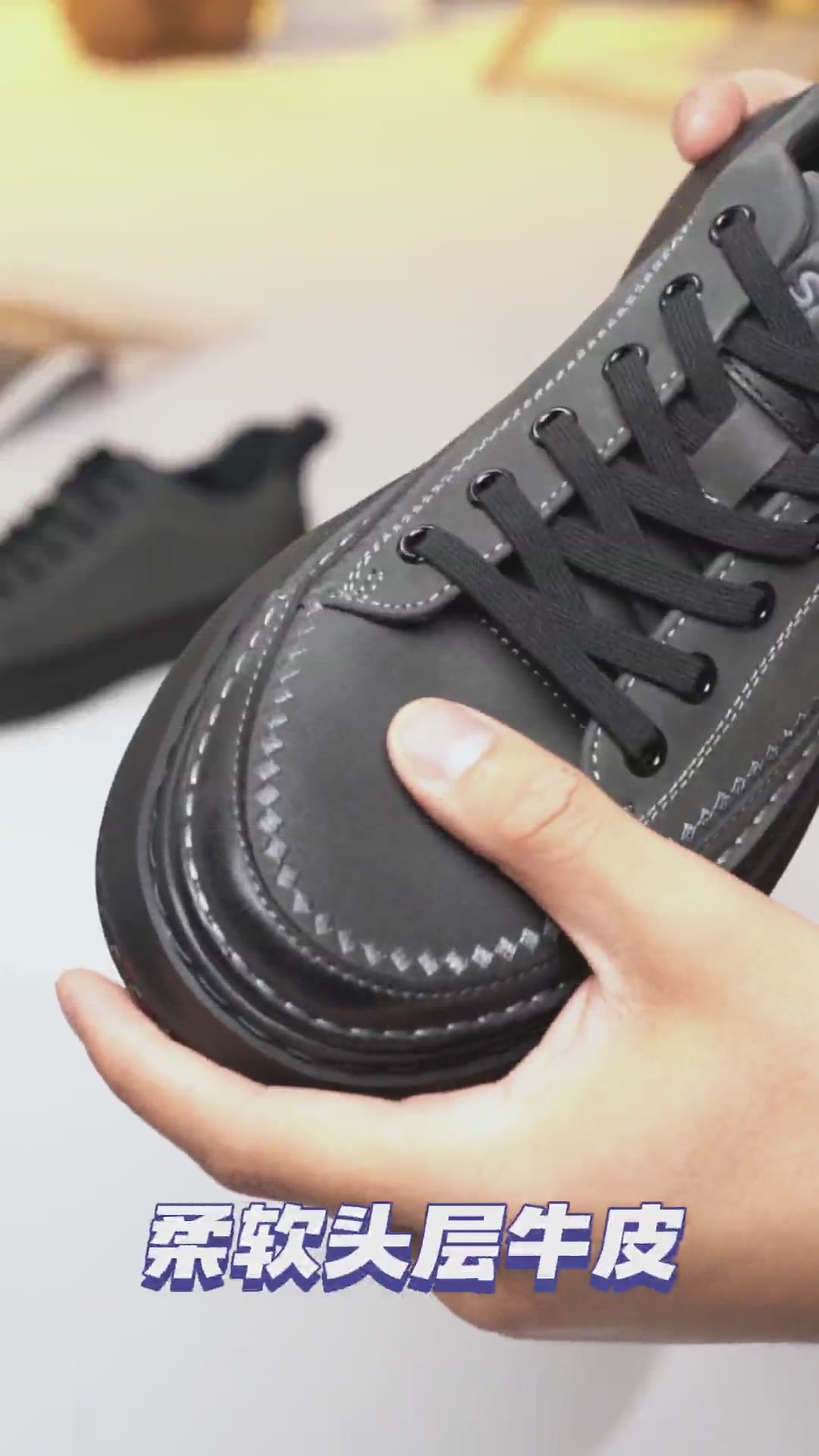 复古厚底板鞋，我的新宠！沙驰Satchi头层牛皮男鞋，质感满分！