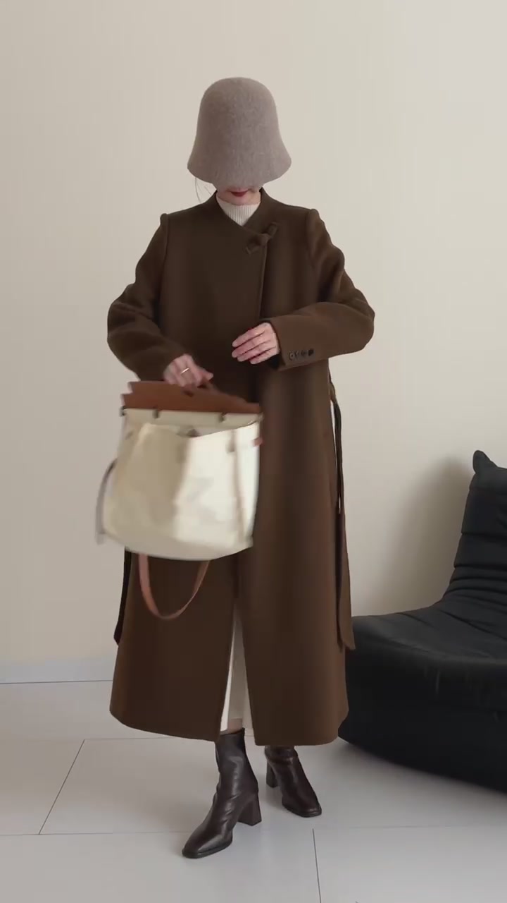 红豆HODO羊毛羊绒双面呢大衣：一件能穿出轻奢感的秋冬外套