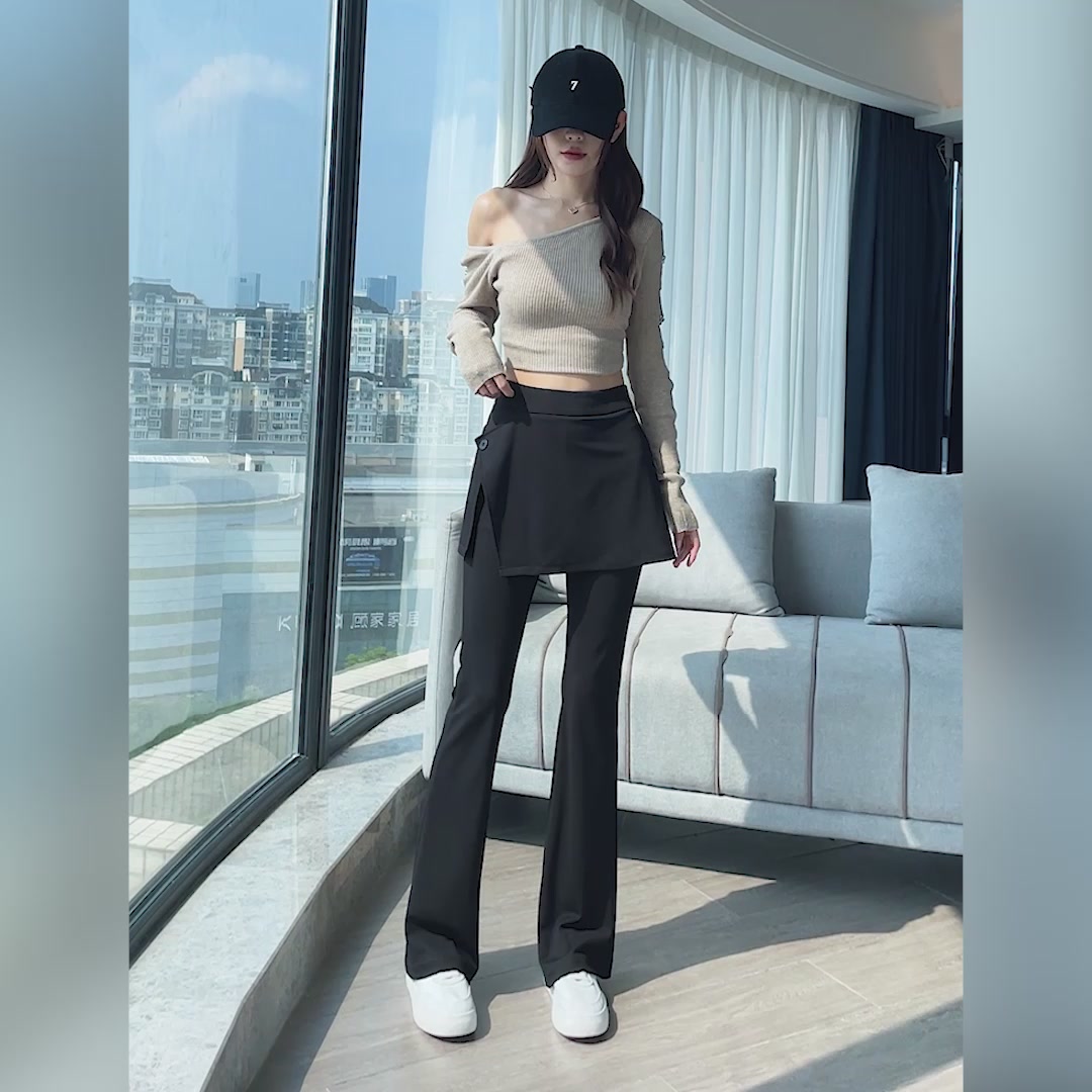 2026春季必入！韩左韩右微喇西装裤：高腰显瘦的“假两件”魔法，穿出文艺又飒爽的日常