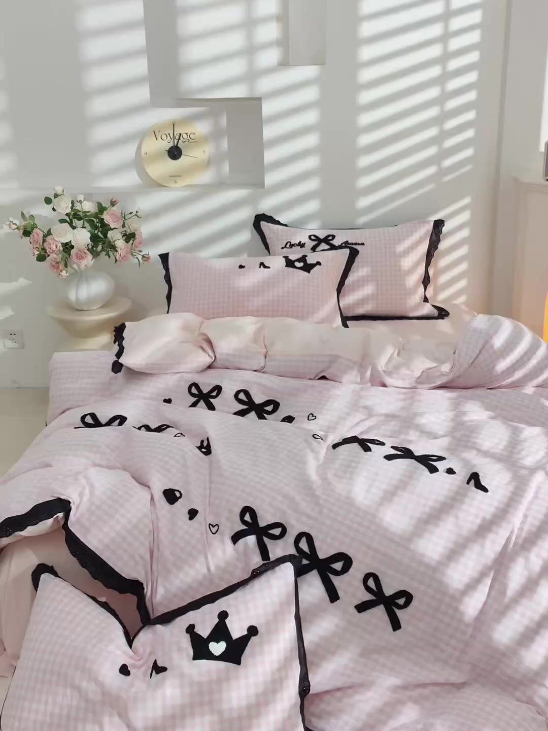 少女心爆棚！蝴蝶结毛巾绣被套让我每天醒来都像在童话里✨