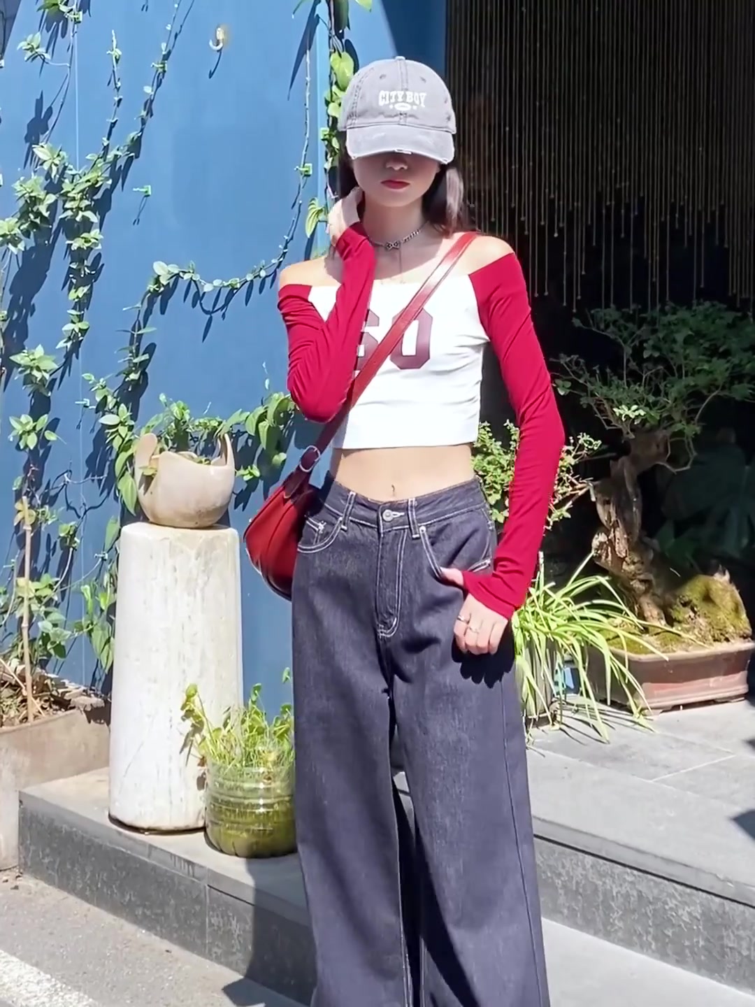 琼斯维格深蓝美式牛仔裤：高腰阔腿的休闲新宠，我的真实试穿体验