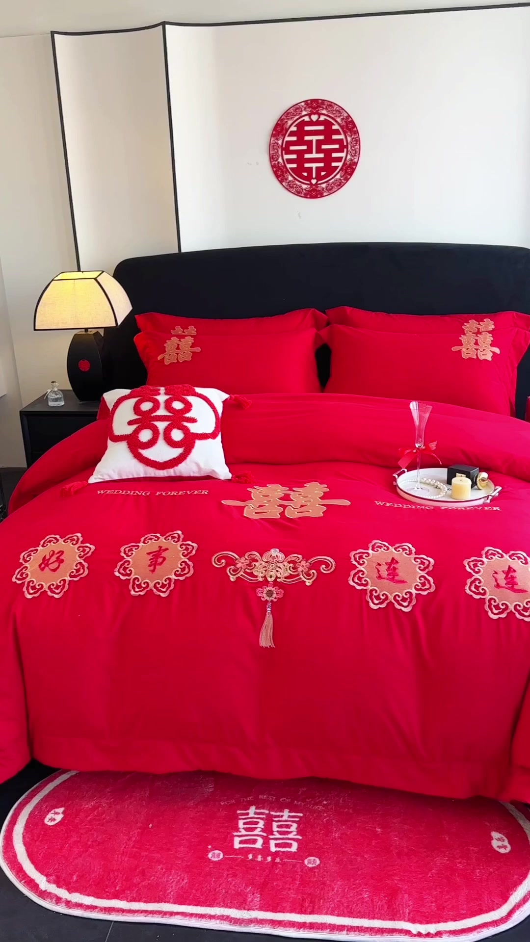 婚庆四件套测评：眠格磨毛刺绣，585元买来的不只是床品