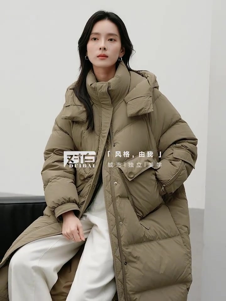 4481713、对白duibai 过膝长款羽绒服