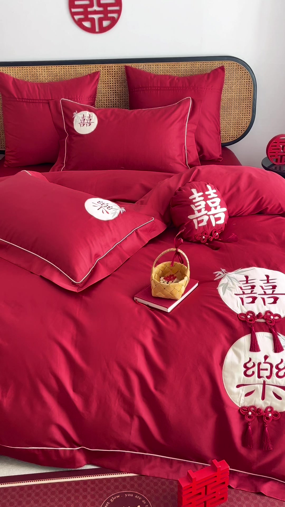 婚房必备！这床红色四件套让我每天醒来都是新婚的感觉💕