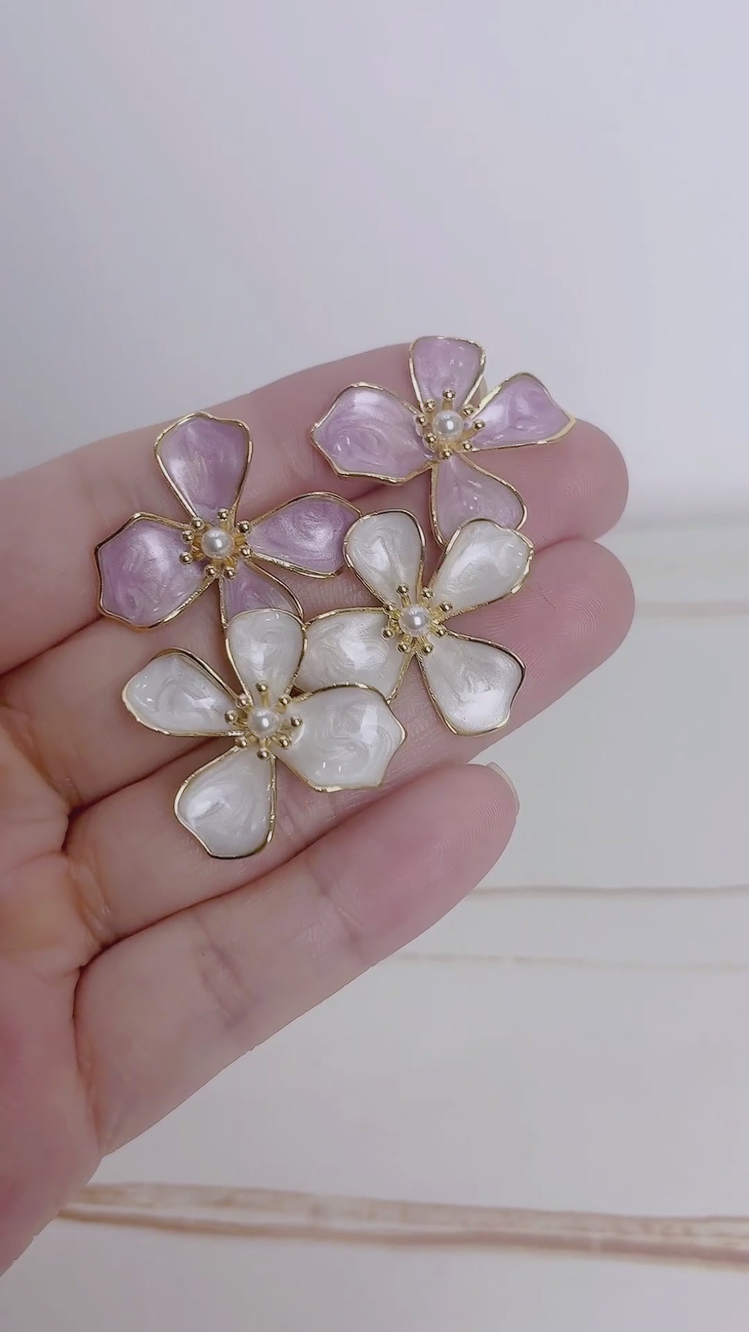 ✨小众设计感耳饰分享｜流沙画油花朵，甜美气质UP！