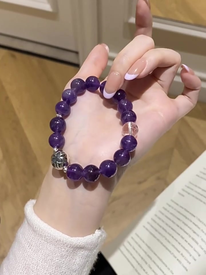 DTOTO 925银九紫离火手串：闺蜜生日礼物，高级感水晶手链，值不值这个价？