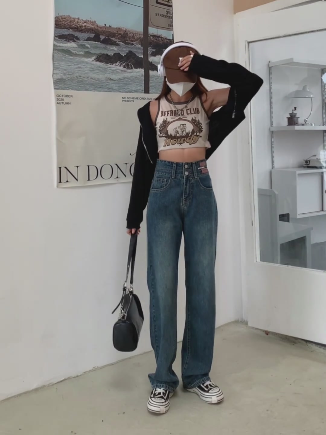 这条K牌牛仔裤也太显腿长了吧！高腰窄版设计绝了💕