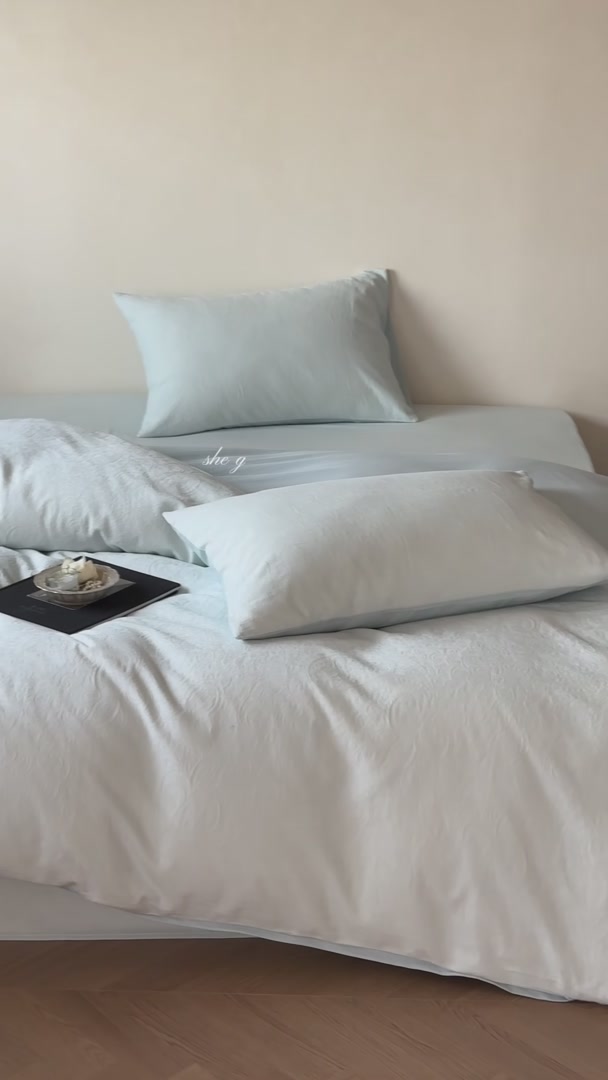 浮影立体提花四件套：夏天睡在云朵上，还是被热醒？