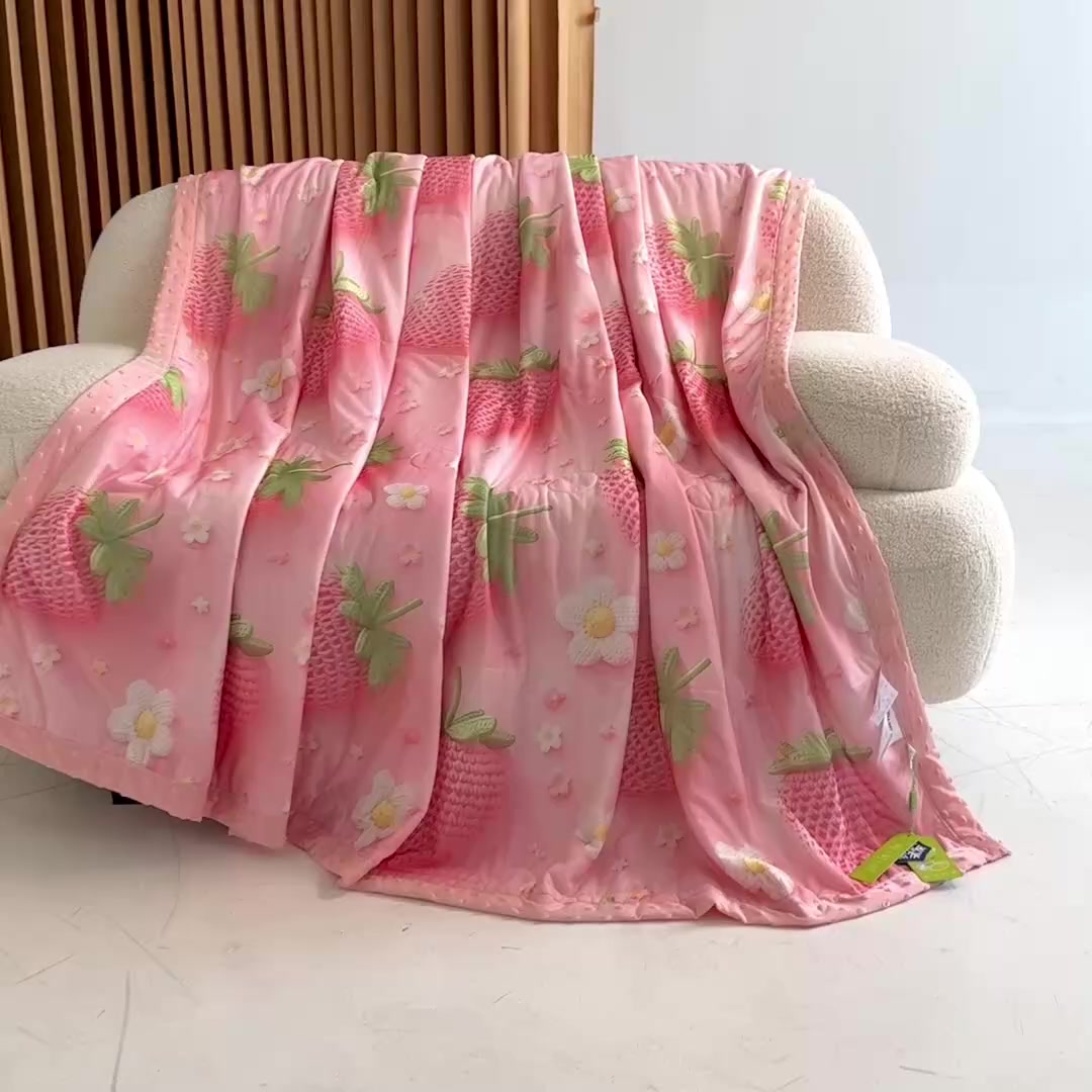 零帛5D仿锦氨立体凉感豆豆被：这个夏天，我找到了空调的“最佳拍档”