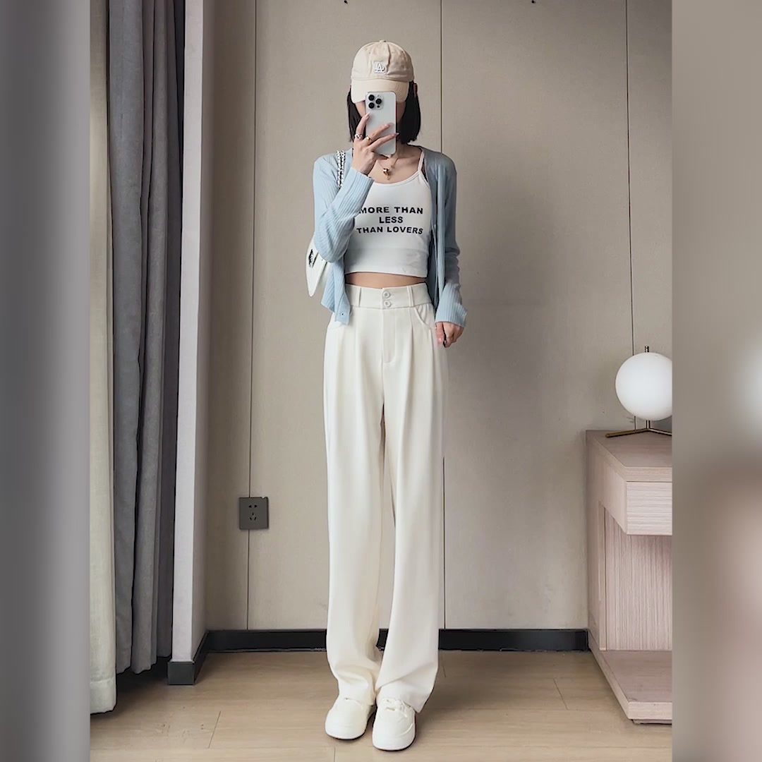 韩左韩右这条垂感西裤，我穿出了松弛感天花板！