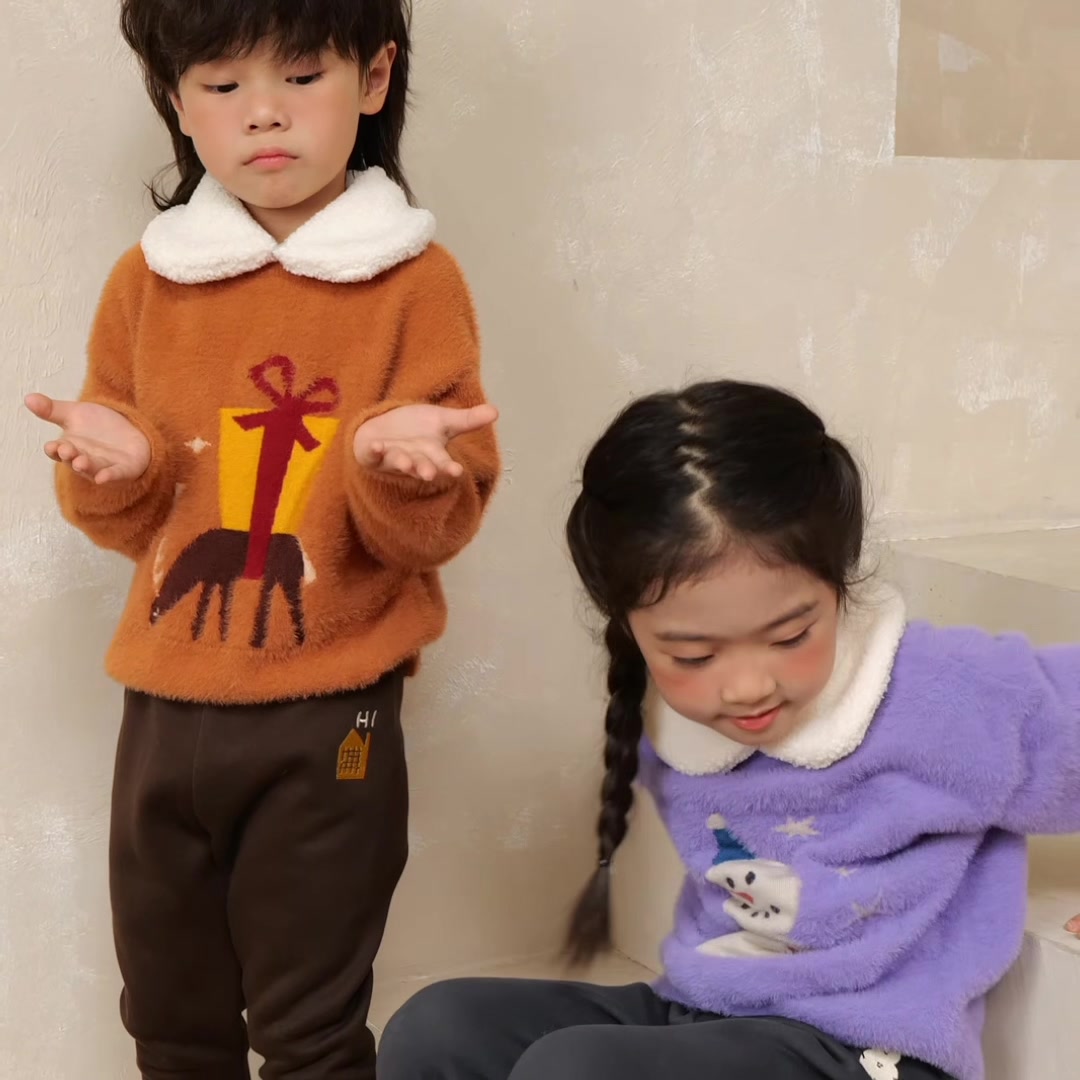 萌娃保暖新宠！minizone仿貂毛加绒毛衣，亲测舒适又时尚