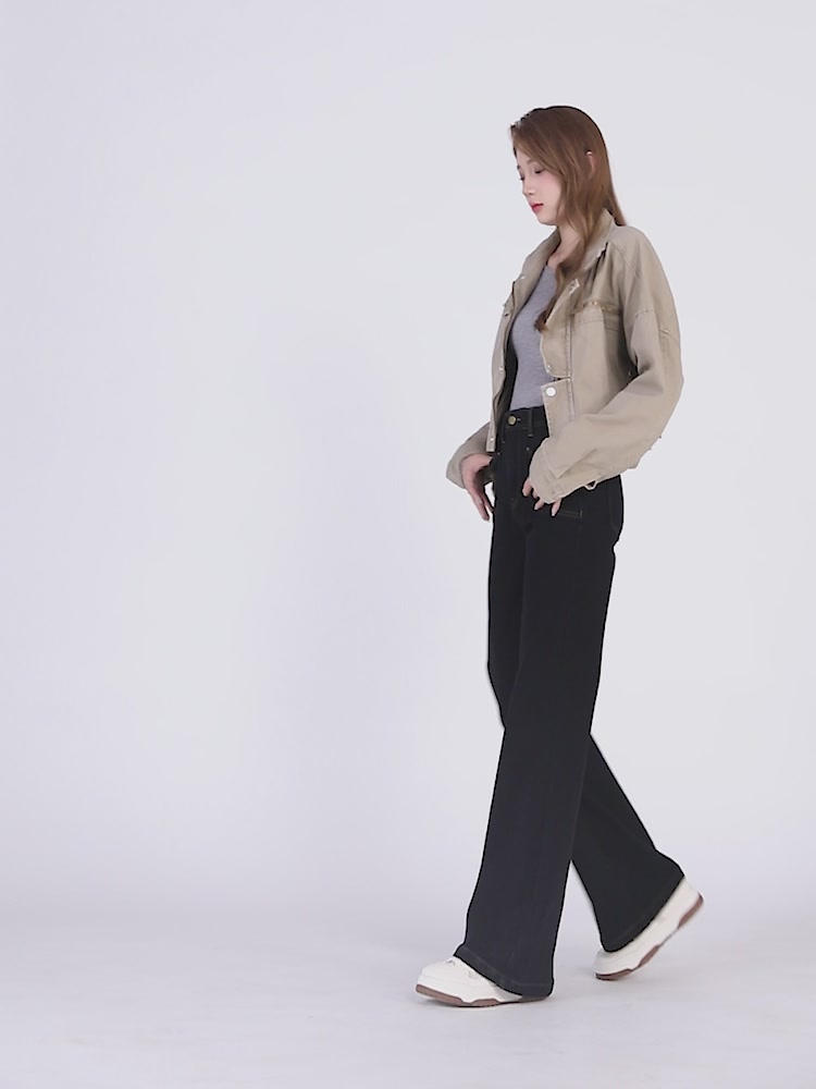 苼荟这条加绒微喇阔腿牛仔裤，我穿了一周才敢来分享真实体验！