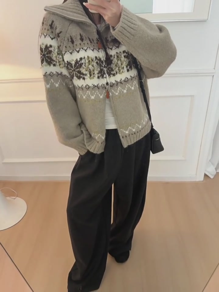 茗钥这件羊毛开衫，让我在2026的冬天里又暖又飒！