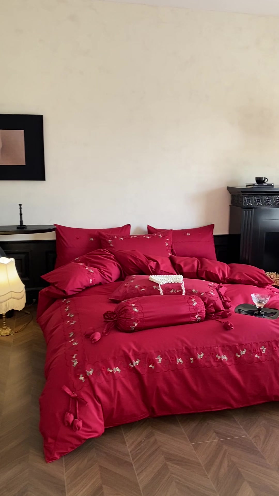 婚庆四件套开箱：皇力士浪漫玫瑰刺绣，值不值这个价？