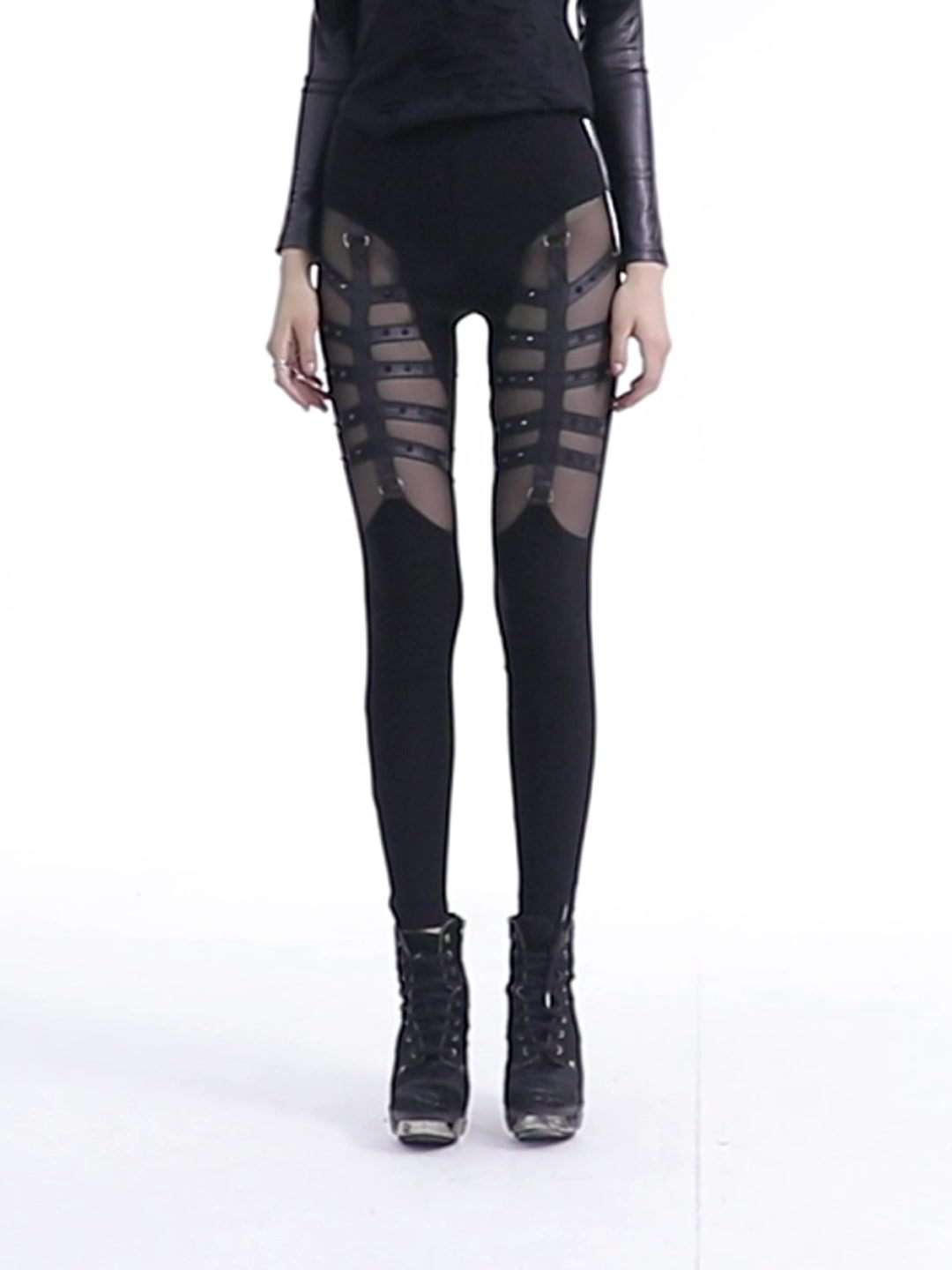 朋克打底裤测评：镂空设计，穿出叛逆灵魂