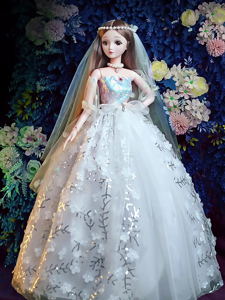 开箱！80厘米超大号芭比娃娃公主套装，这波艾莎玩具礼盒装值不值199？