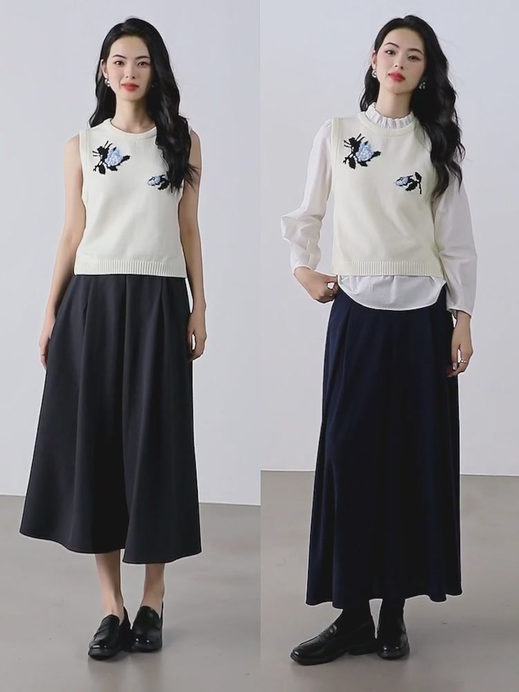 春天就是要穿花！这件针织背心也太显白了吧🌸