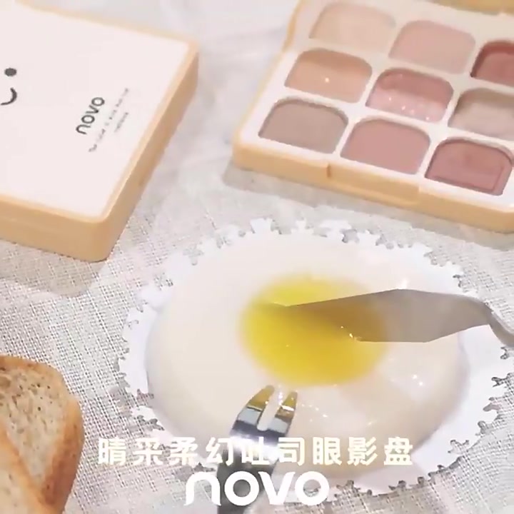 novo吐司盘测评｜135元买到的快乐，九色眼影腮红一体盘太香了！