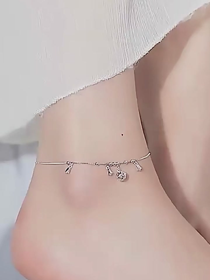 小众设计感十足！DTOTO 925银铃铛脚链，闺蜜生日礼物的绝佳选择