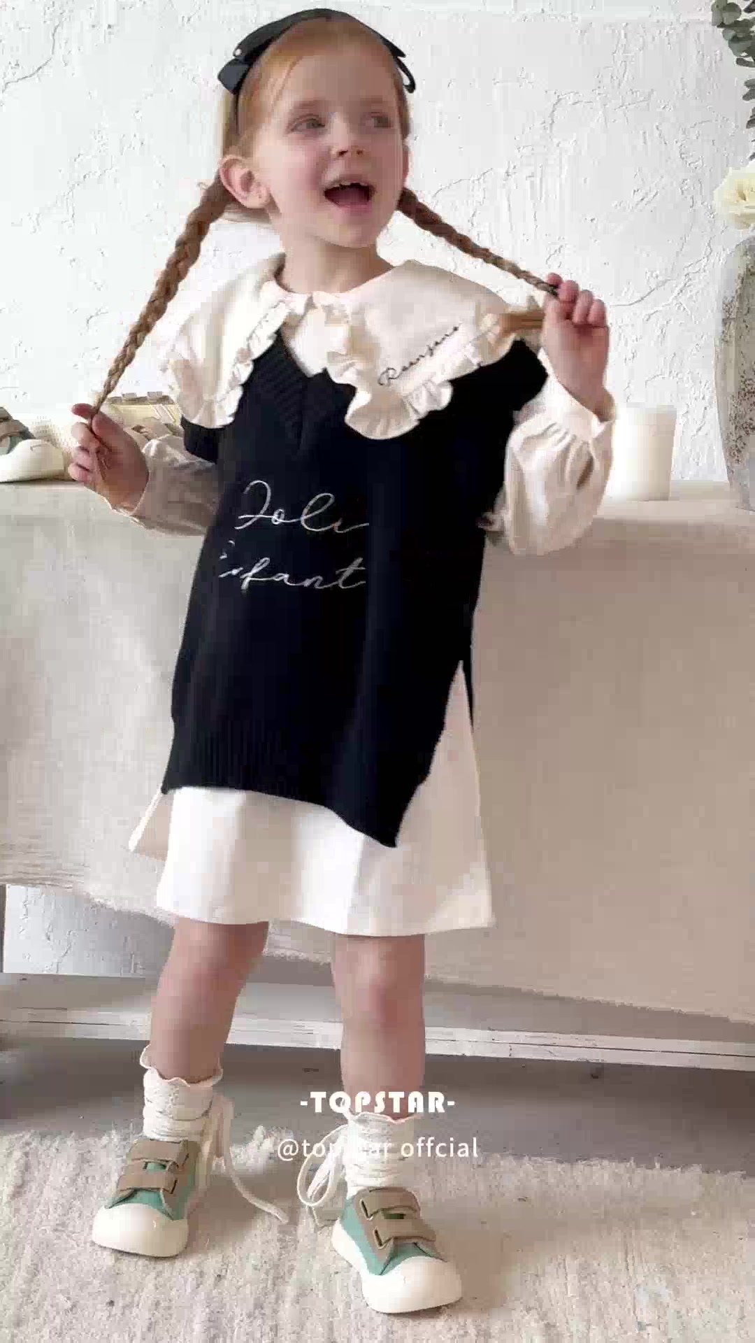 Topstar开口笑帆布鞋，软底魔术贴，宝宝的第一双潮鞋！