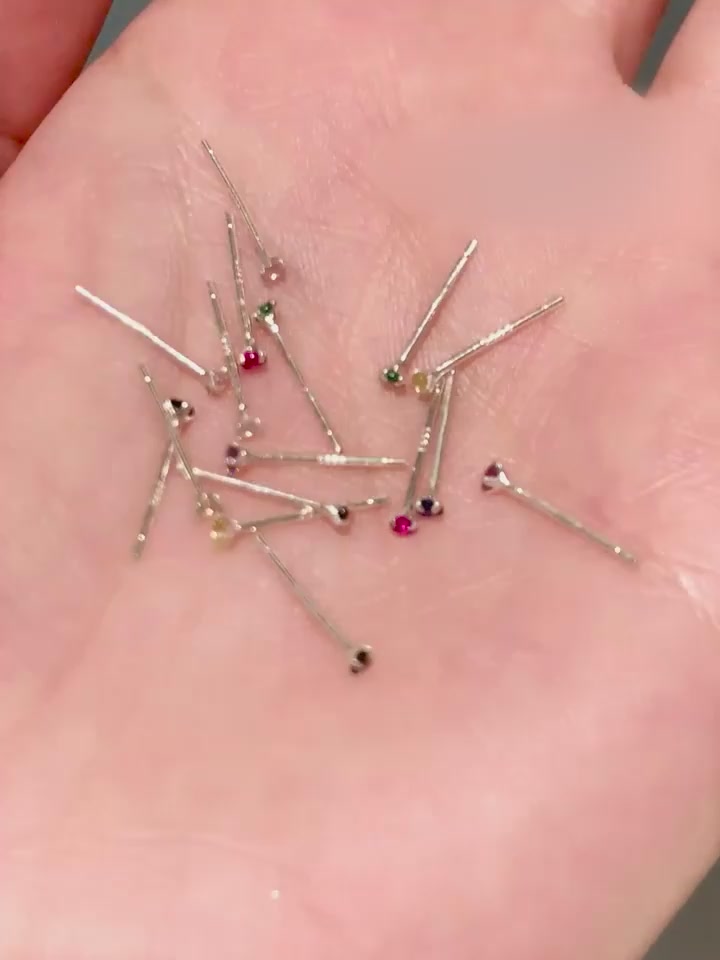 DTOTO 999足银迷你彩色耳钉：轻奢小巧，养耳洞的精致之选