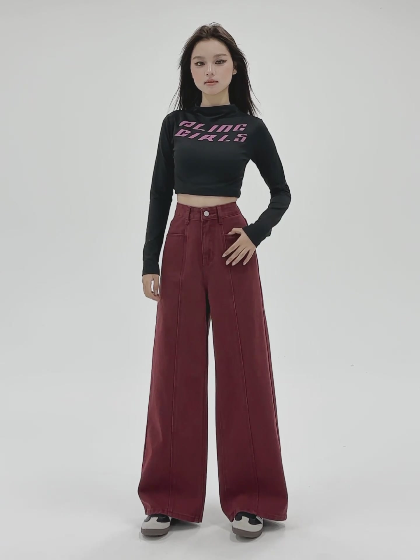 小个子福音！这条拼接阔腿裤让我腿长两米八