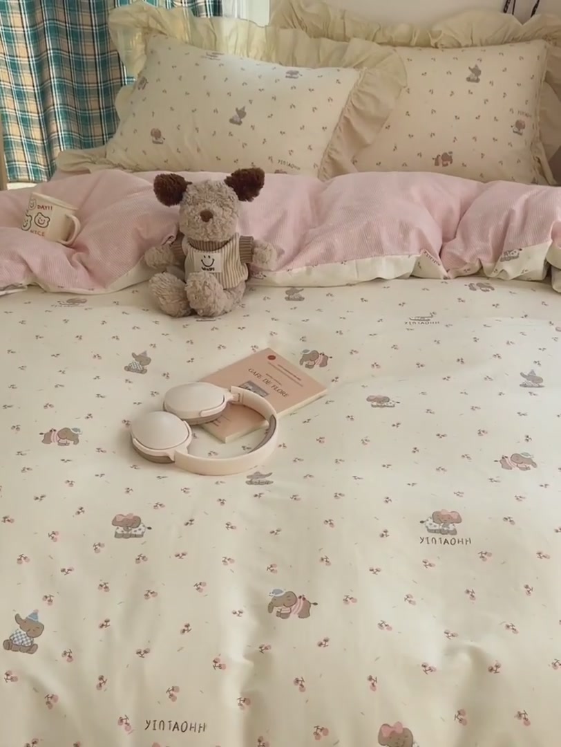 池羽韩系四件套开箱：花边控狂喜，但价格劝退？