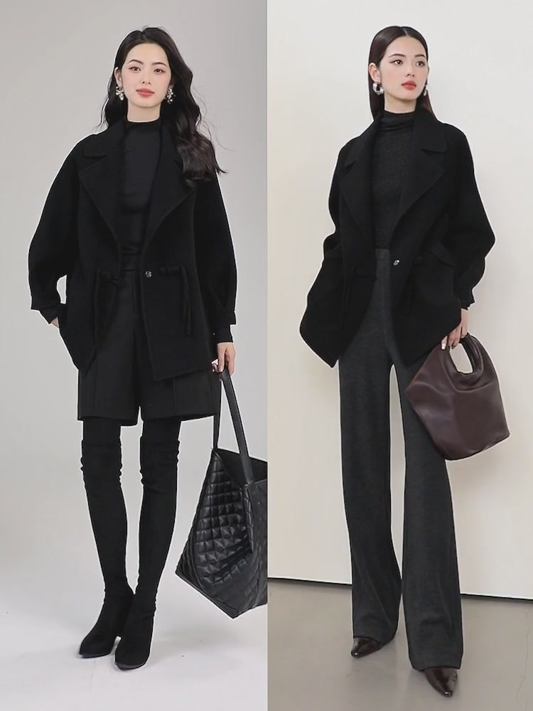 晚白ONEBUYE这件羊毛大衣，我穿了一周，优缺点都在这了！