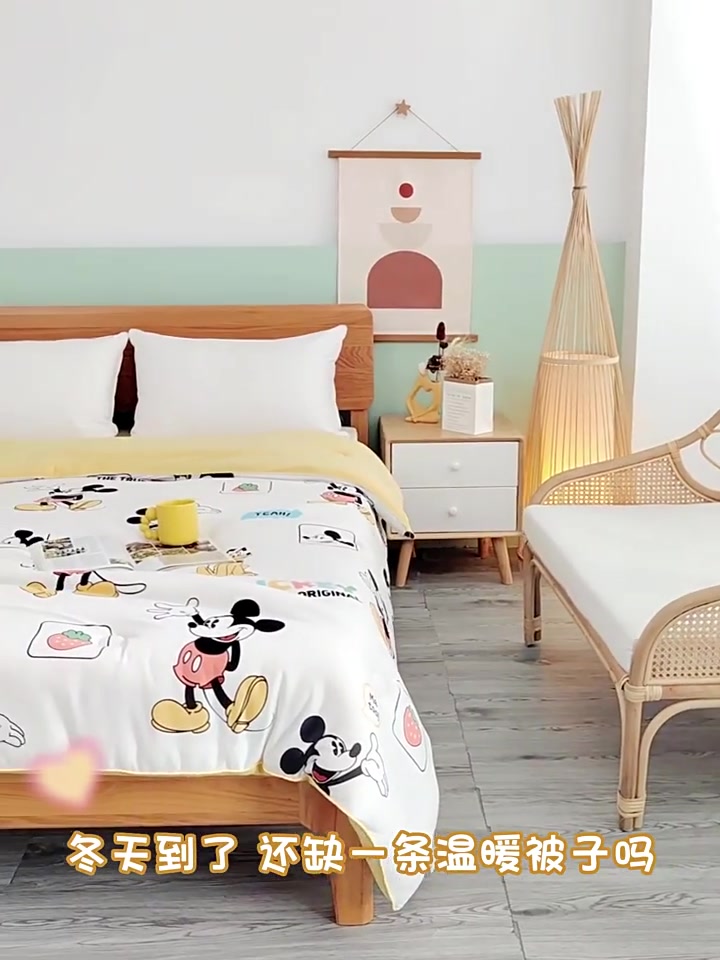 猫人迪士尼大豆纤维被，盖着它我连闹钟都省了！
