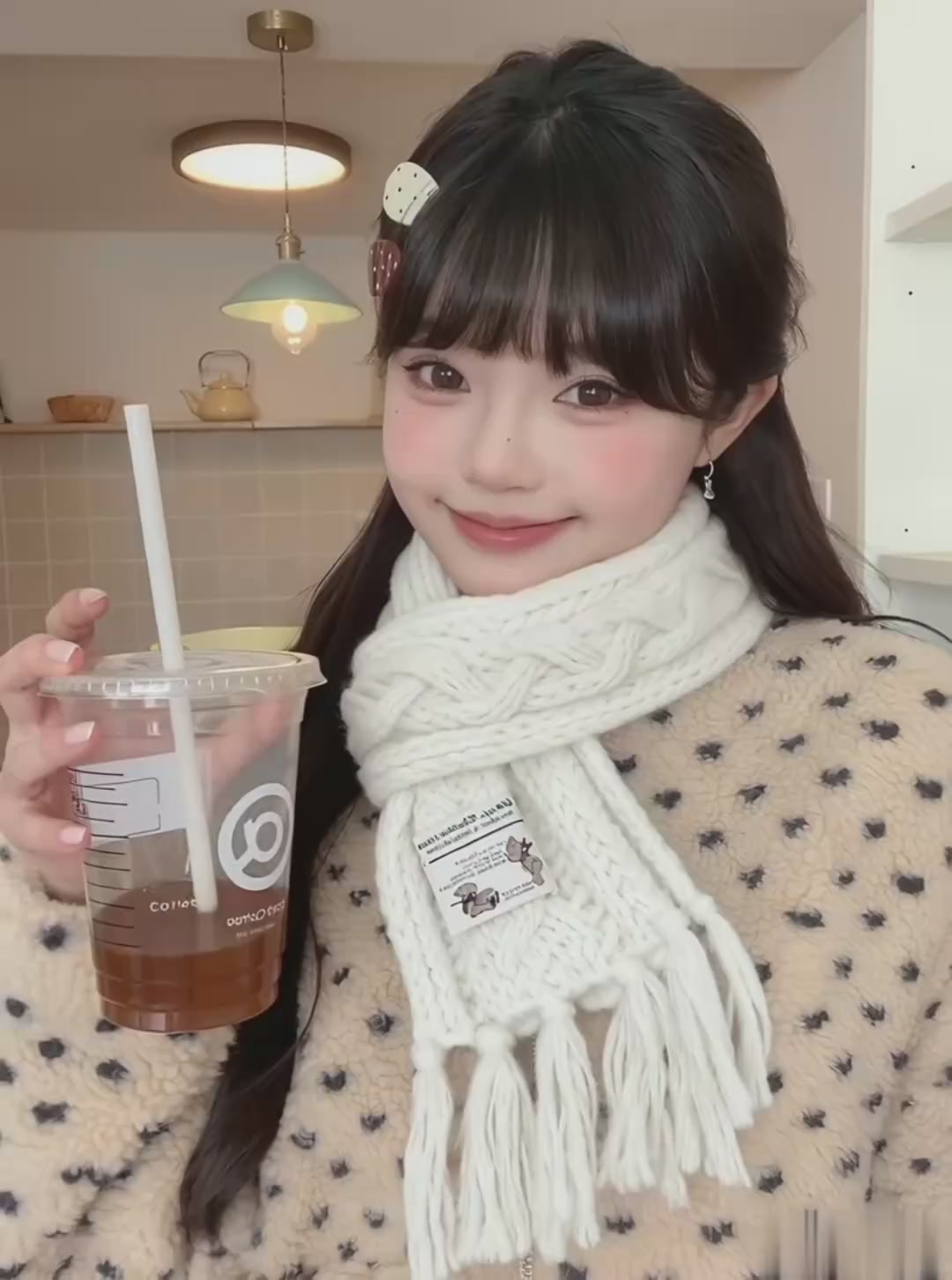 韩系麻花围巾，我宣布它是冬日穿搭的灵魂！