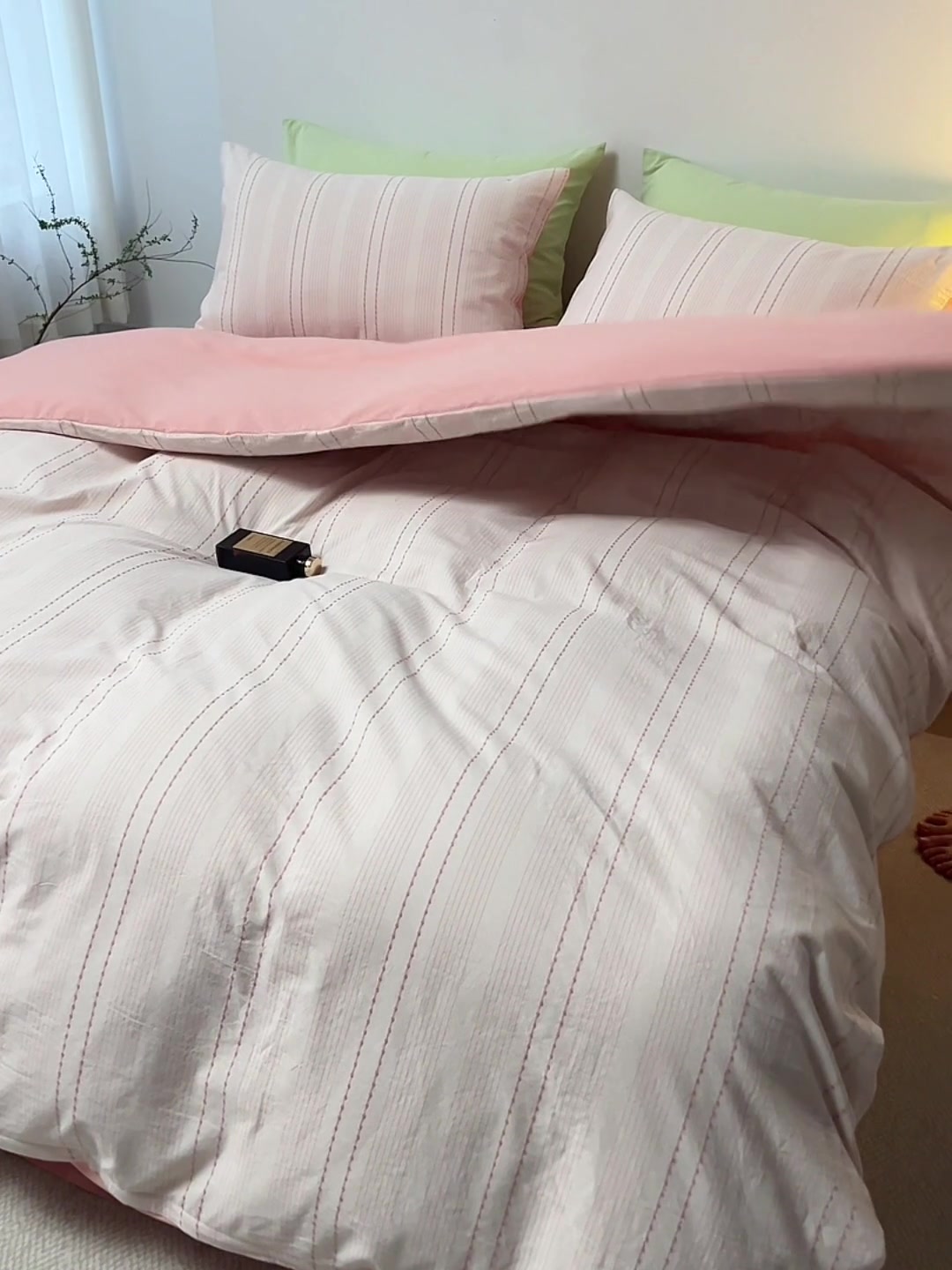 睡进米粒色里🌾｜刺子提花四件套让我每天赖床