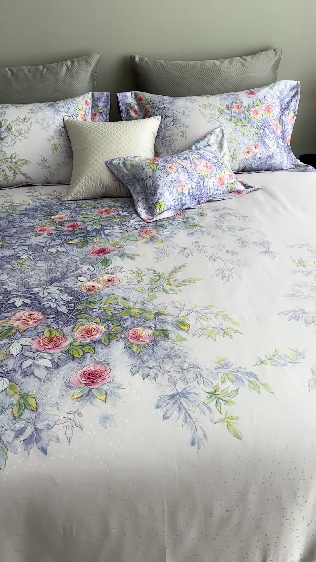 法式高定印花被套，200s埃及长绒棉四件套，睡在云端的感觉！