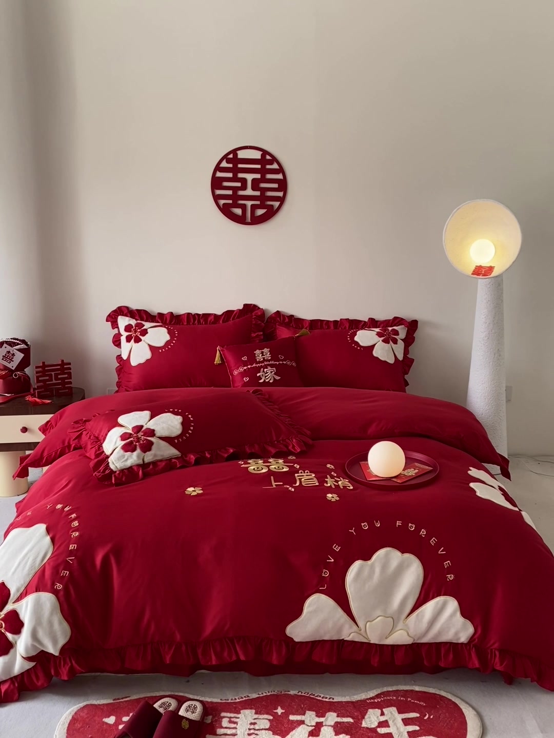 结婚四件套，我差点被这朵花‘绣’到怀疑人生！