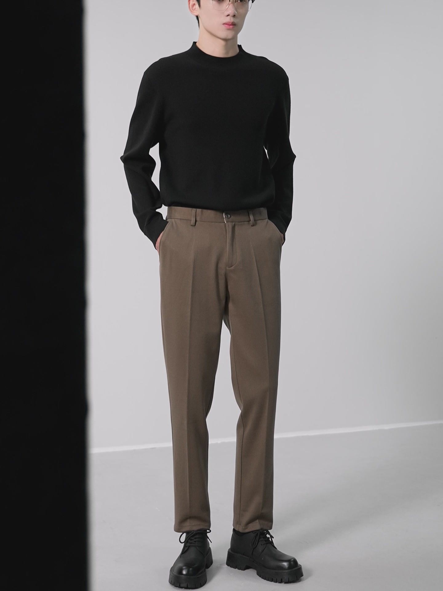 冬日必备！这条咖啡色毛呢西裤也太好穿了吧！