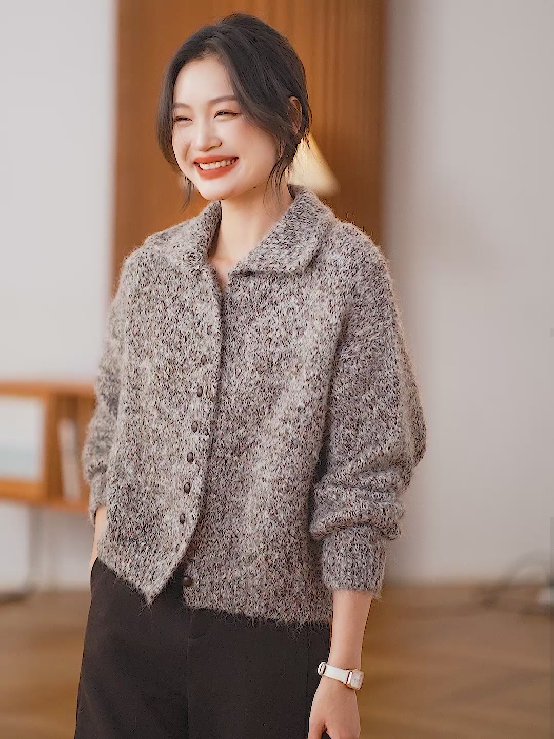 秋冬必入!鲜诺CHOY NOR翻领毛衣外套,小个子也能穿出高级感✨