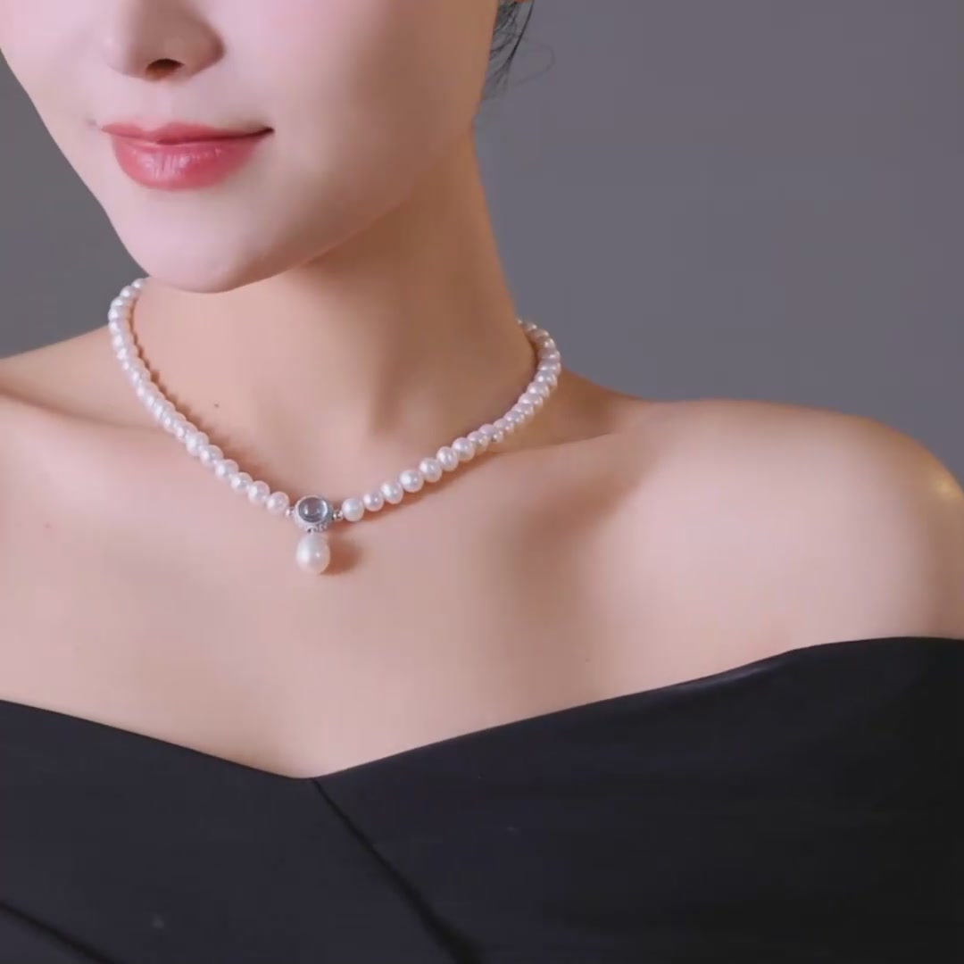 S925银+海蓝宝珍珠项链，轻奢感拉满！附证书才千元出头💎
