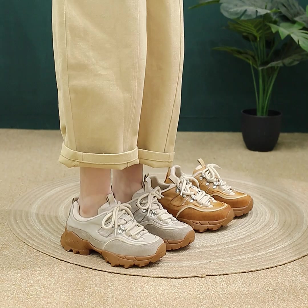 保罗·盖帝PLO·CART老爹鞋：增高+牛皮，户外登山也能潮翻天！