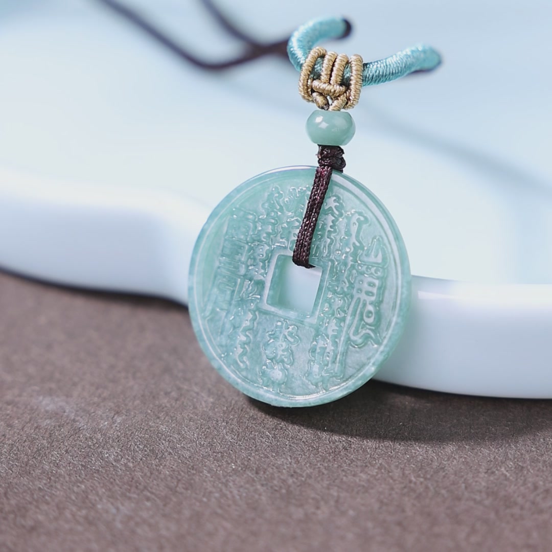 💰338就能拥有蓝水翡翠山鬼花钱吊坠？附证书也太香了吧！