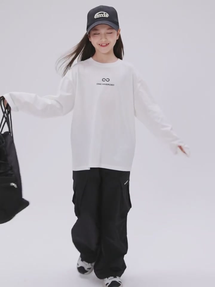 左西童装新款长袖T恤测评！黑白洋气，春秋必备！