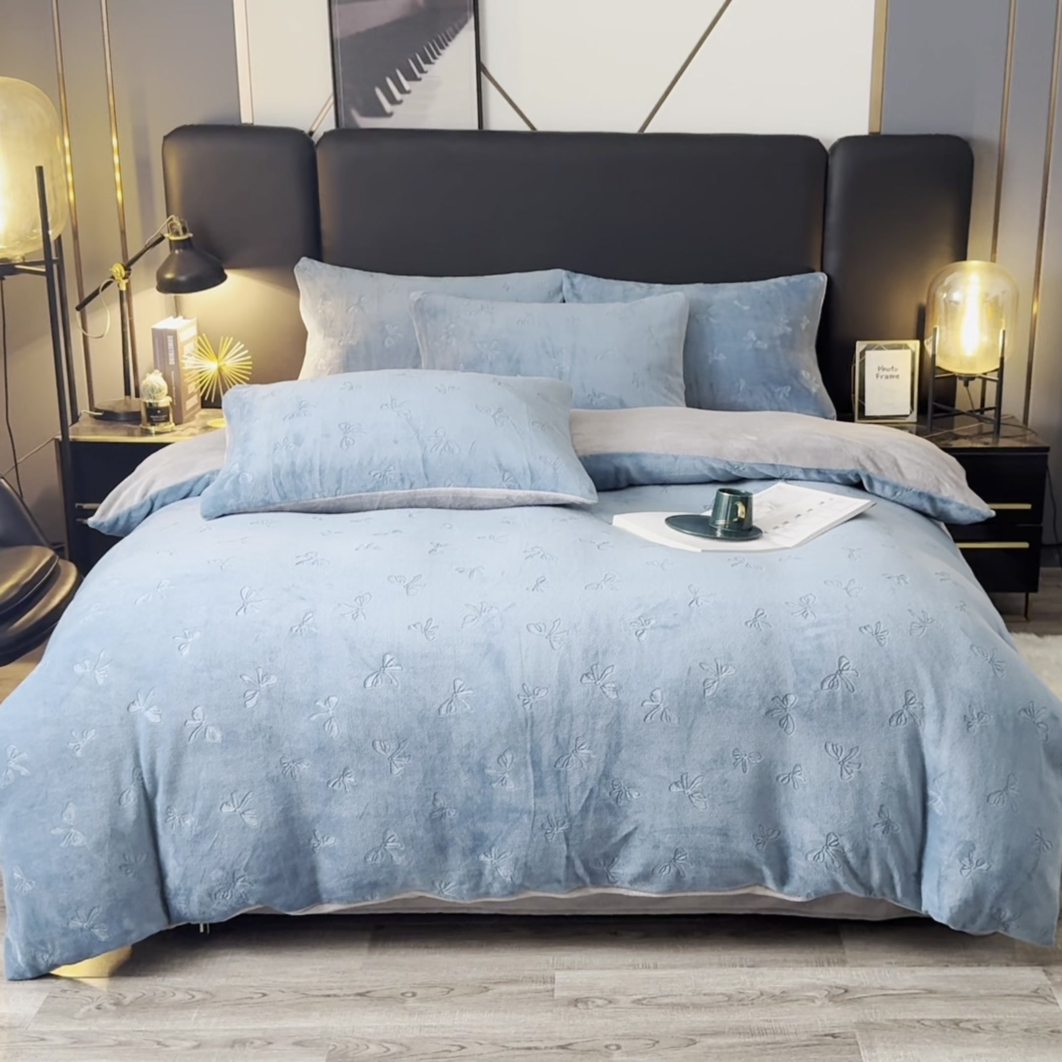 爸妈的轻奢雕花四件套，冬天钻进被窝就像掉进云朵里