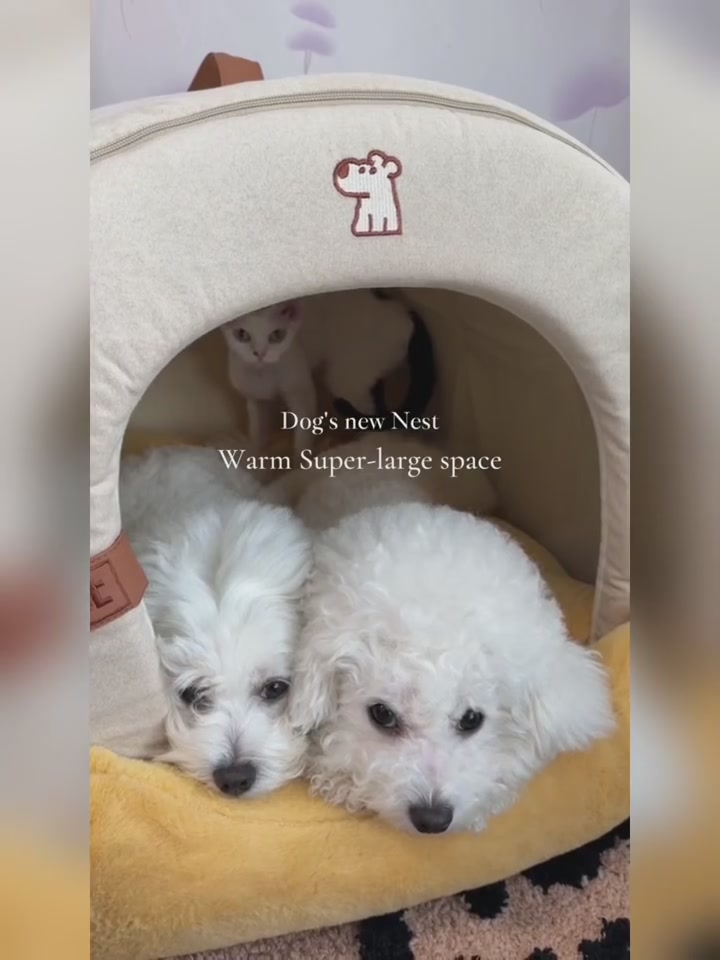 华元宠具Hoopet狗窝：我家狗子秒变‘窝里横’，安全感爆棚的四季小窝！