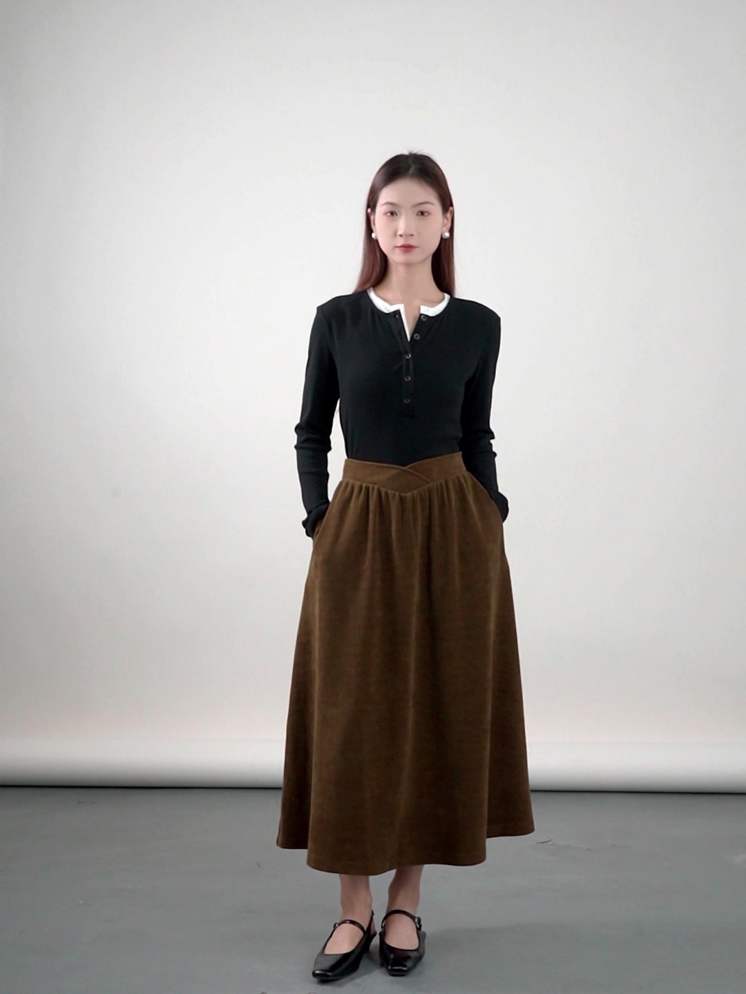 复古美拉德风A字裙，显瘦高腰设计让你秒变时髦精！