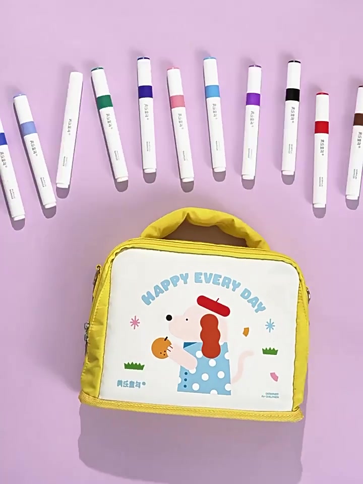 美乐童年双头丙烯马克笔：孩子涂鸦新宠，家长收纳神器