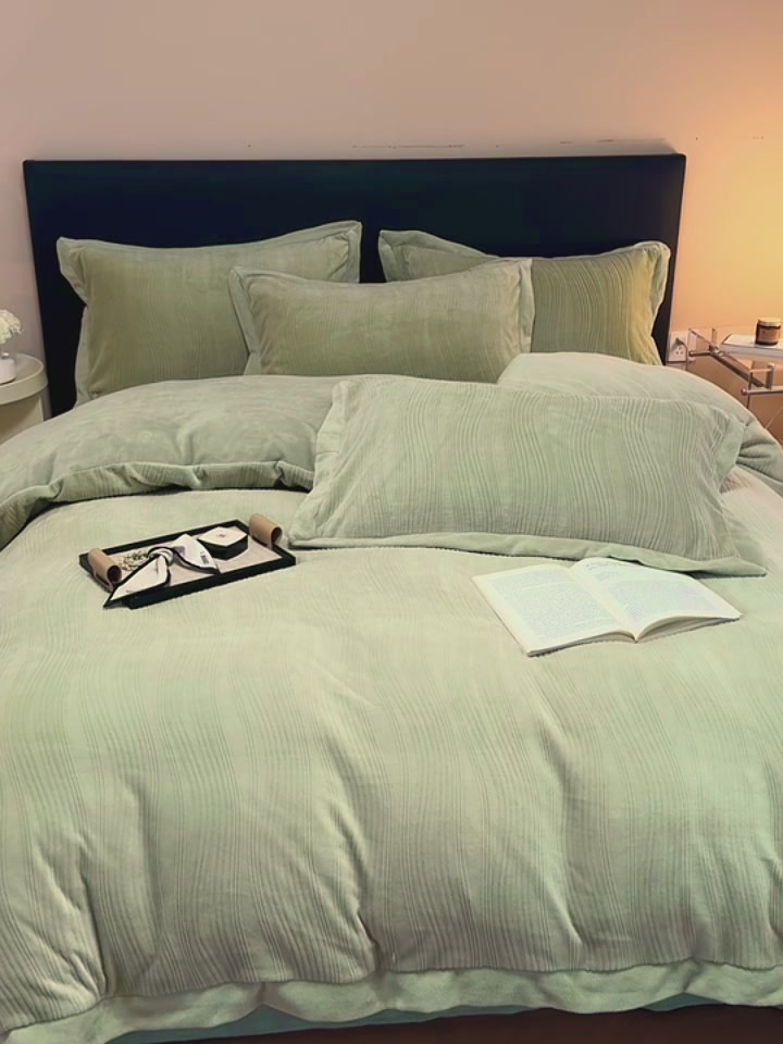 冬天必备！这款浪莎牛奶绒四件套让我彻底爱上赖床😍