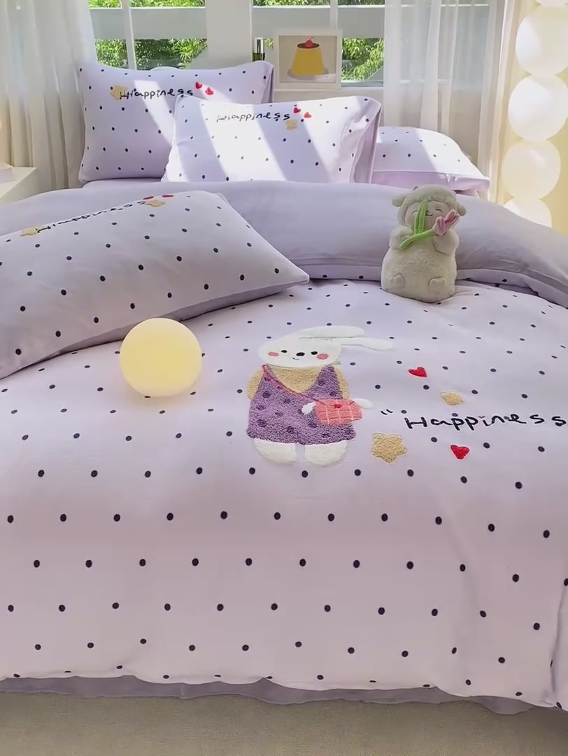 浮影牛奶绒四件套：这个冬天我宣布和它锁死！