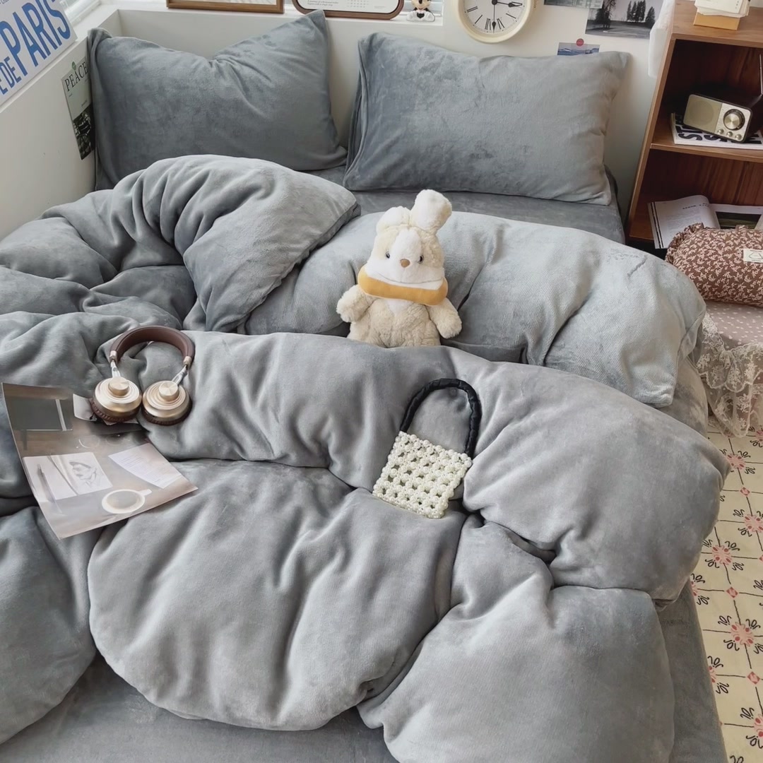 秋冬必备！这牛奶绒四件套也太舒服了吧🥛