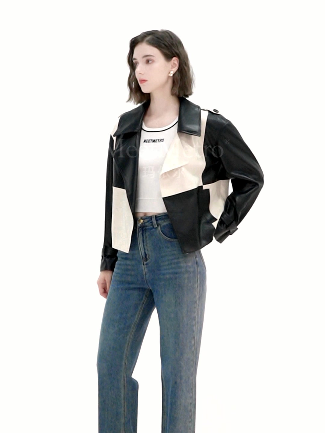 穿上它，我就是街头最靓的仔！MeetMetro撞色美拉德机车皮夹克评测